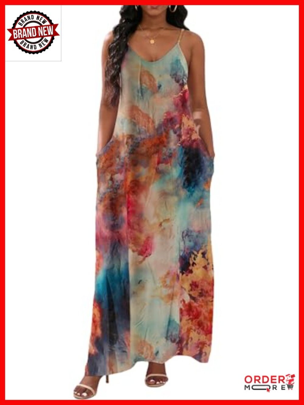 Plus Size Maxi Dress with Pockets